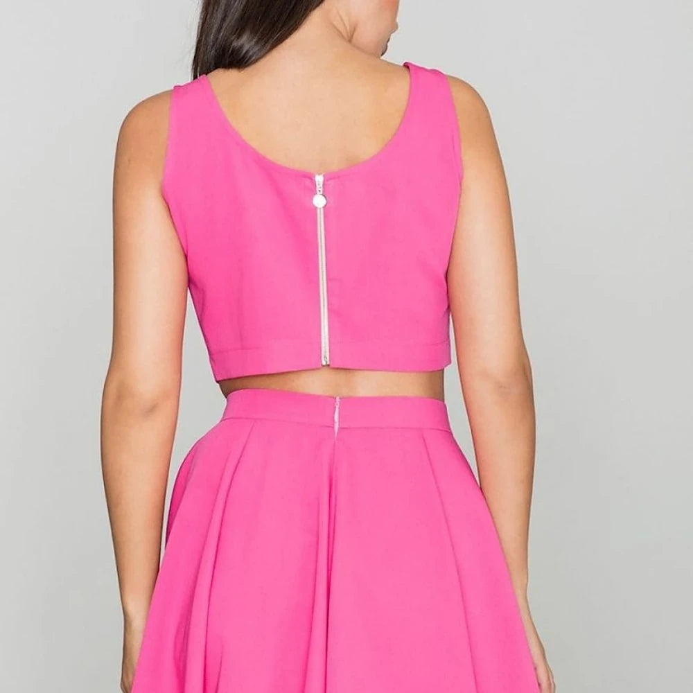 Women's Trendy Skirt Set with Zipper
