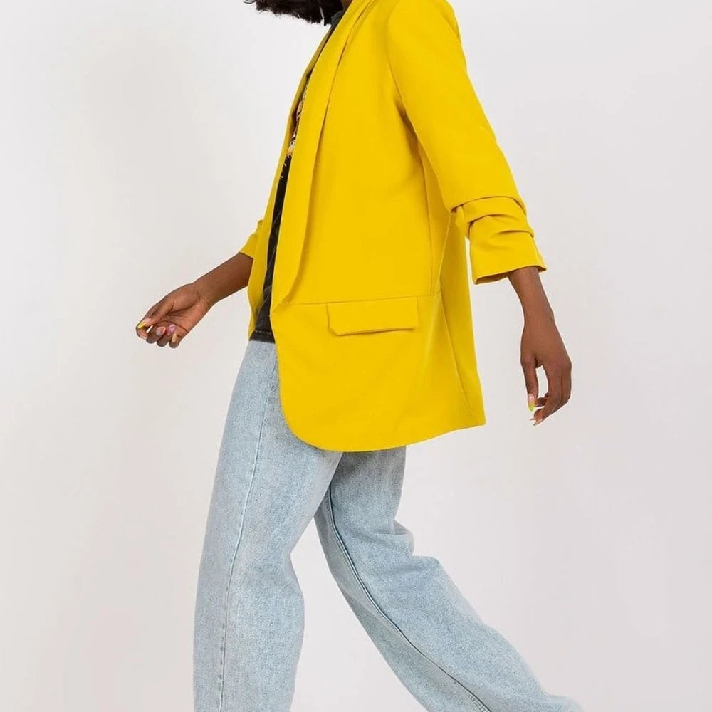 Women's Lined 3/4 Sleeve Unbuttoned Jacket