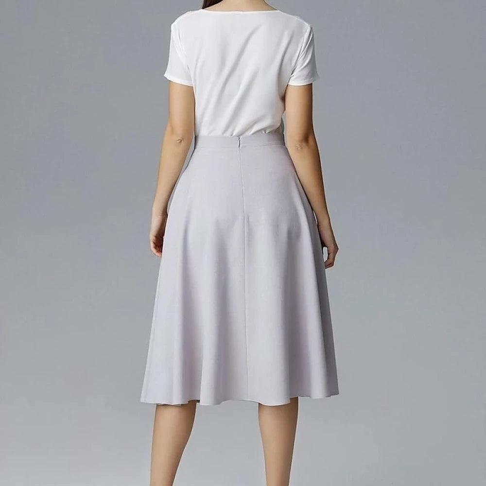 Belted Flared Skirt