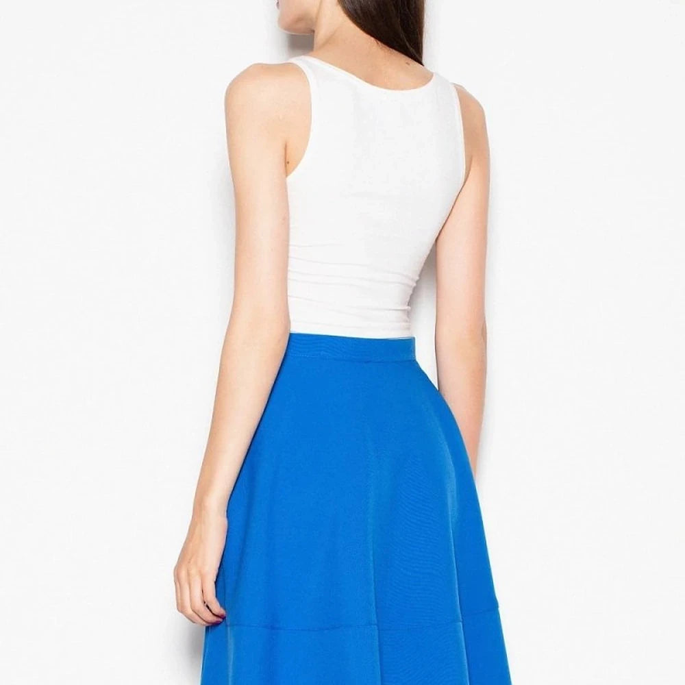 Pleated Skirt with Wide Belt