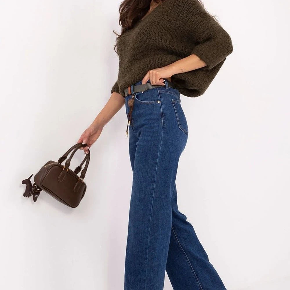 High Waist Straight Leg Jeans