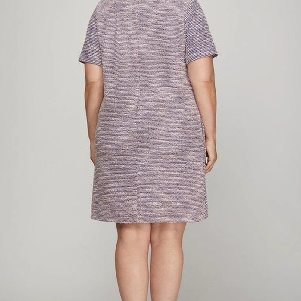 Short Sleeve Pearl Tweed Dress