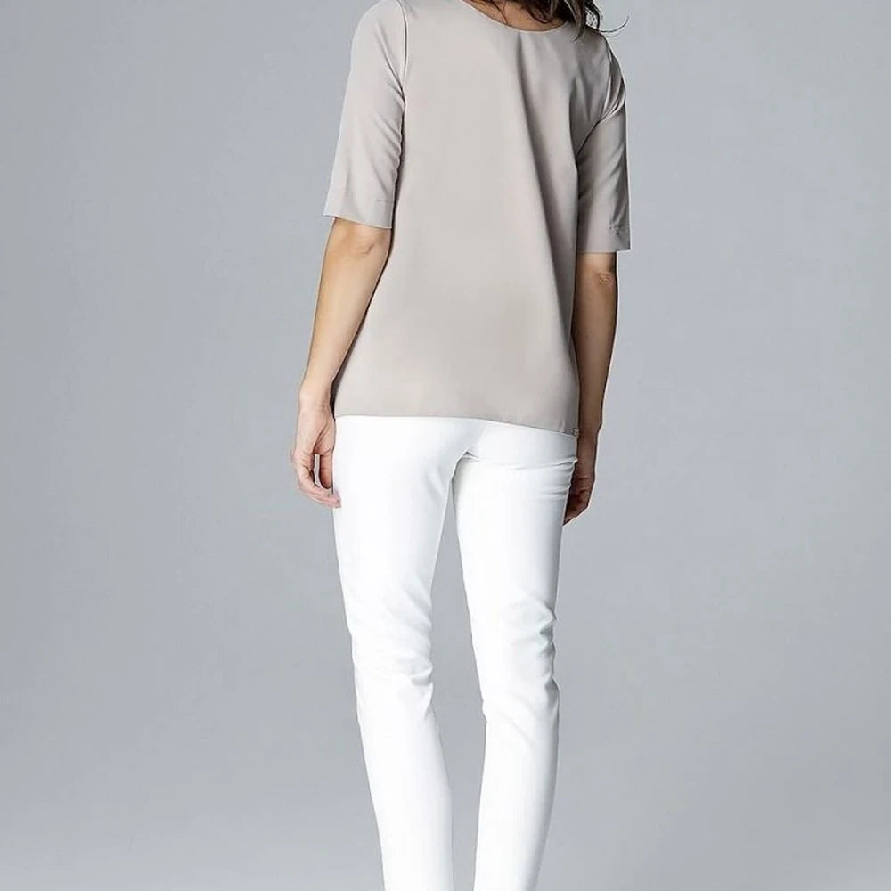Loose Fit Blouse with Breathable Fabric