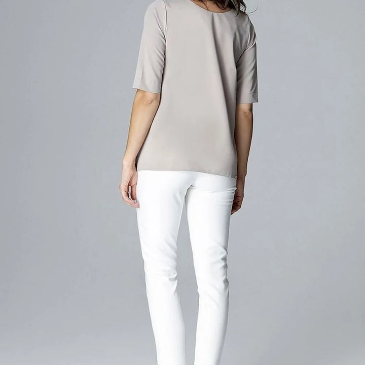 Loose Fit Blouse with Breathable Fabric