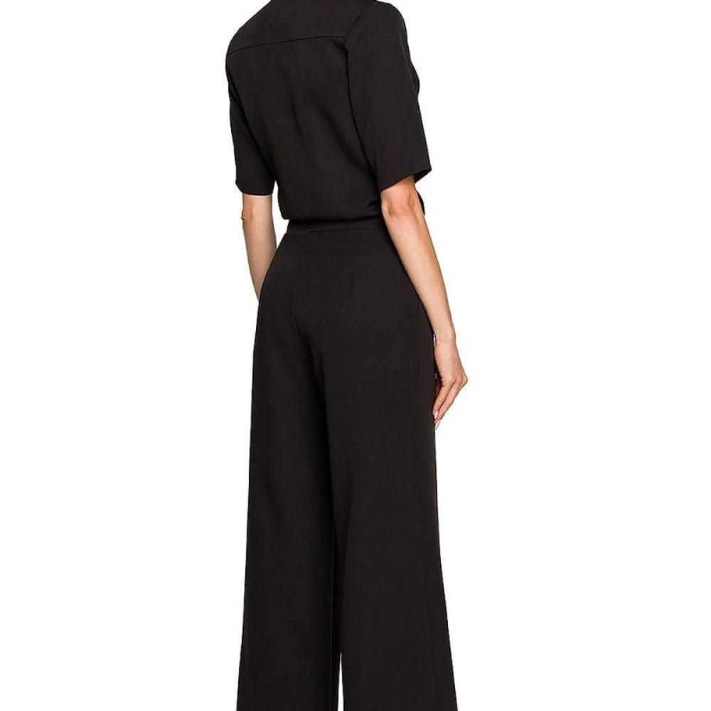 Wide Leg Trouser Suit with Elbow Sleeves