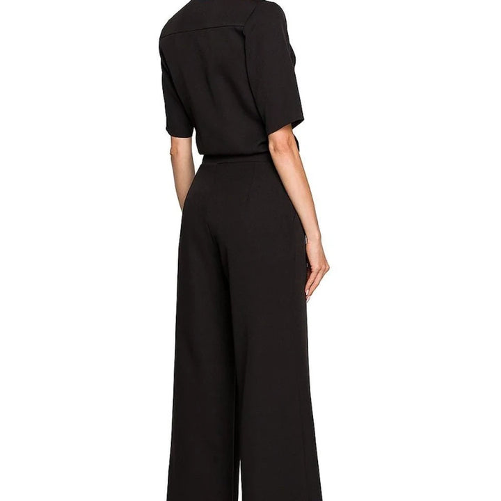 Wide Leg Trouser Suit with Elbow Sleeves