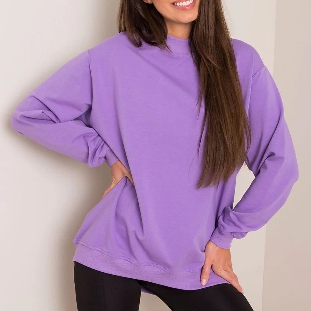 Women's Long Sleeve Stand Collar Sweatshirt