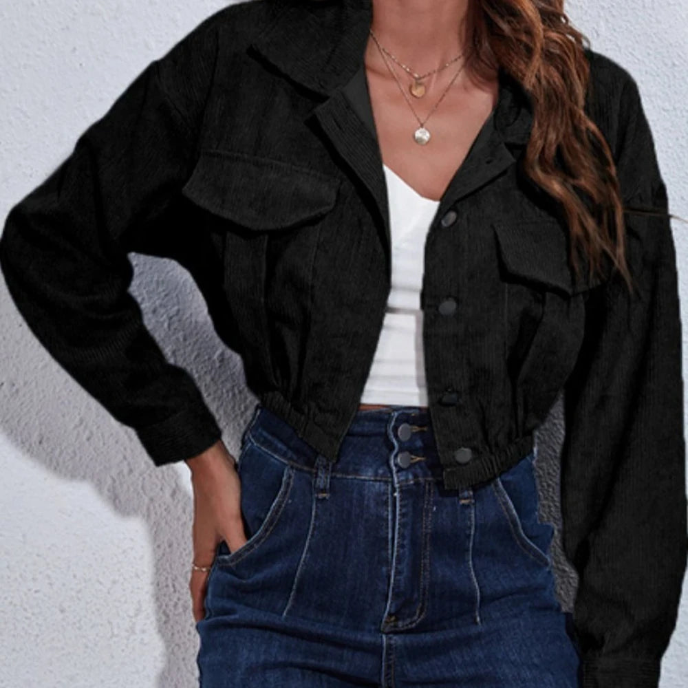 Collared Buttoned Single-Breasted Jacket