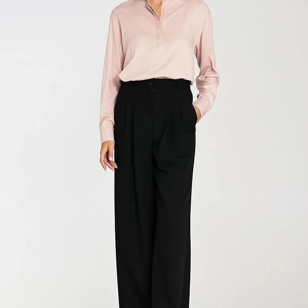 Women's High Waist Wide Leg Trousers