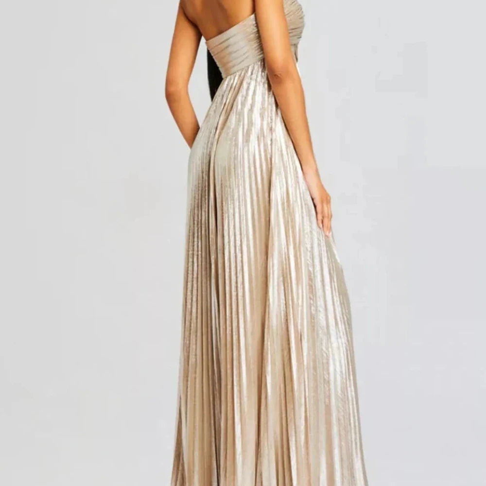 Sweetheart Neck Tube Maxi Dress with Split
