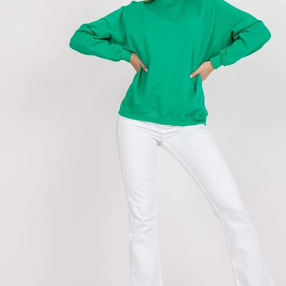 Women's Long Sleeve Stand Collar Sweatshirt
