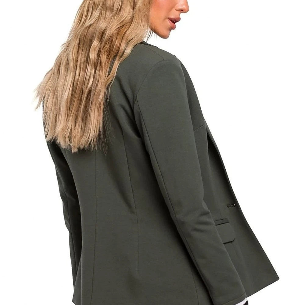 Classic Collar Jacket with Ribbed Finish