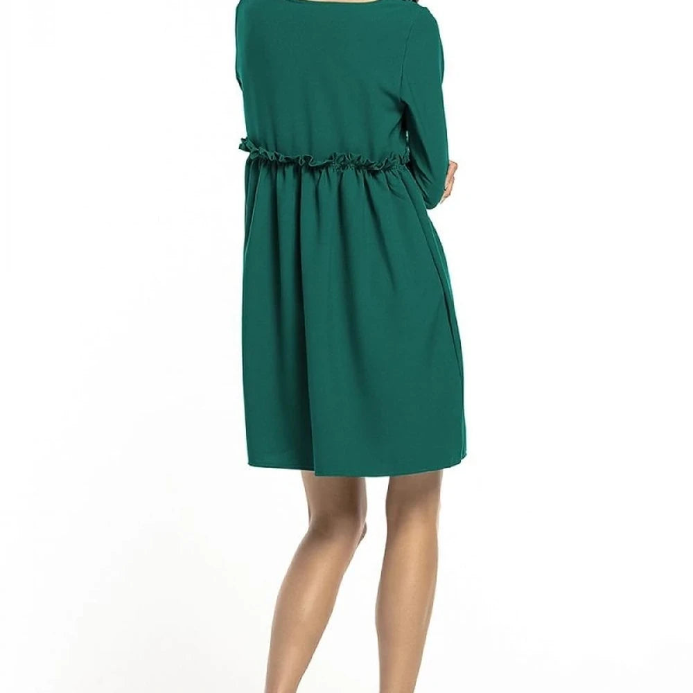 Green Midi Daydress with 3/4 Sleeves