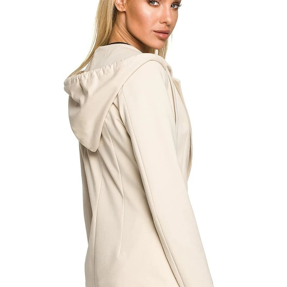 Knitted Jacket with Hood and Pockets
