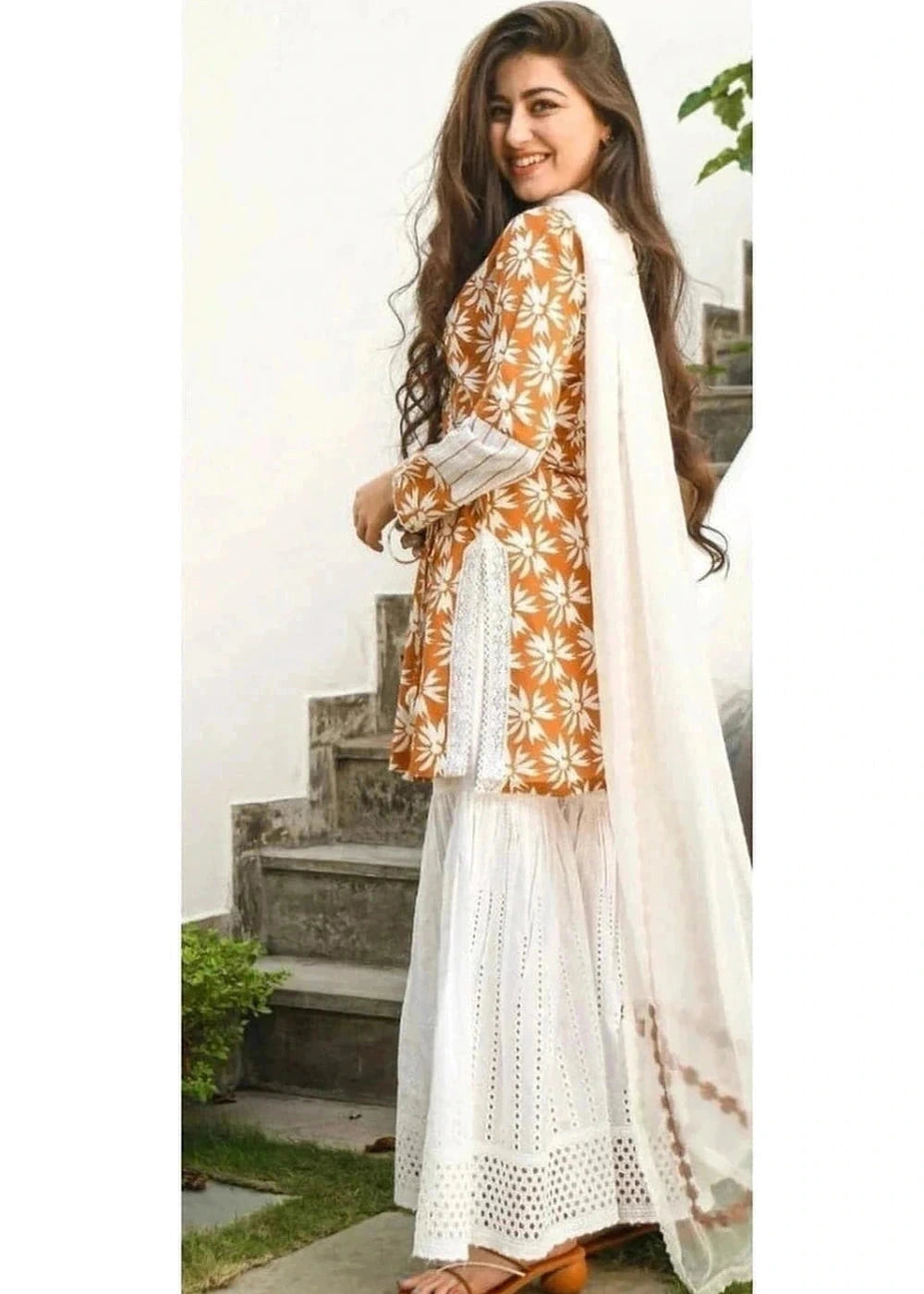 Women's procin cotton angrakha