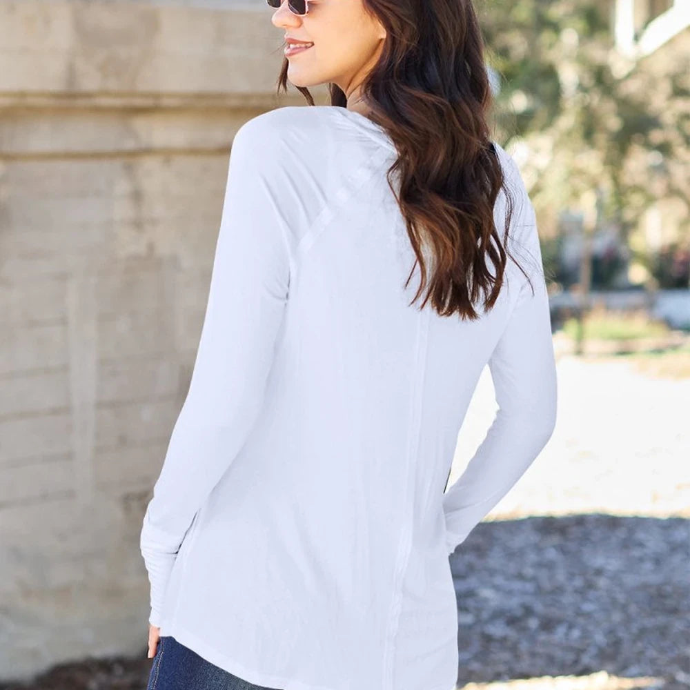 Women's Round Neck Long Sleeve Tee