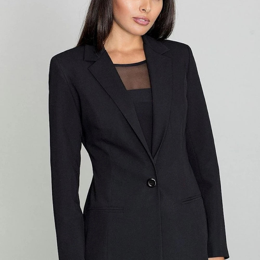 Long Loose Fit Button-Up Jacket