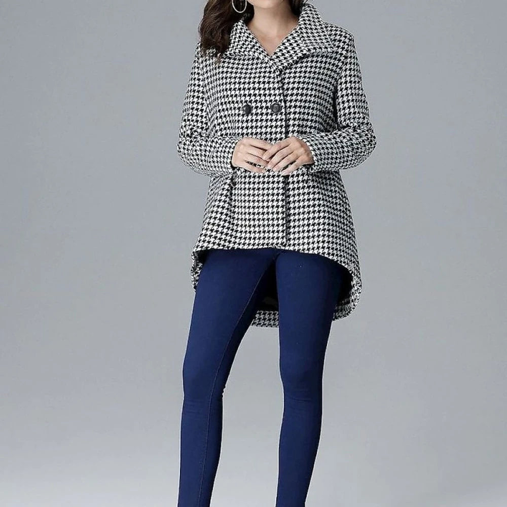 Fashion Jacket with Zipped Sleeves and Stand-Up Collar