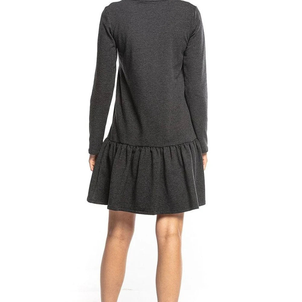Sporty Midi Dress with Turtleneck | Tracksuit Knit