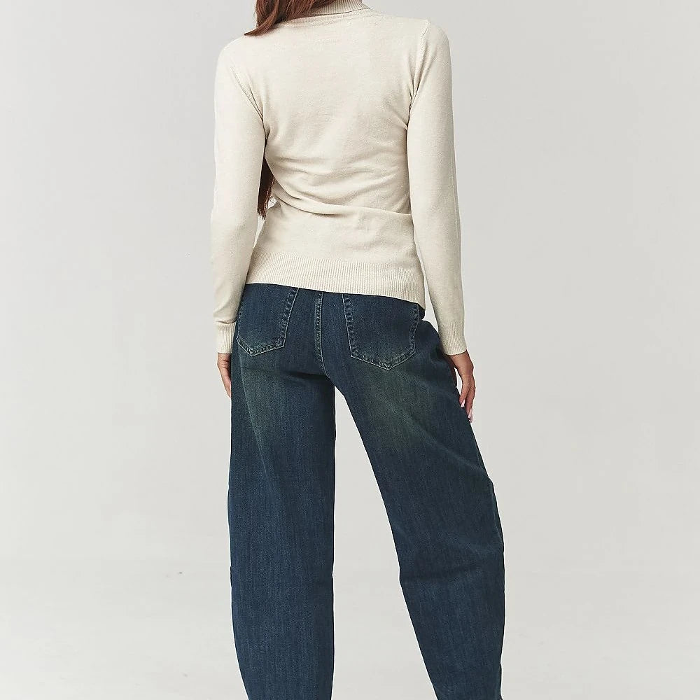 Turtleneck Sweater with Viscose Blend