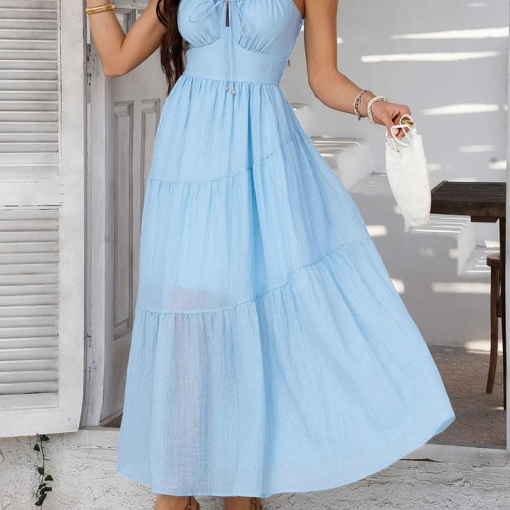 Smocked Tiered Maxi Cami Dress
