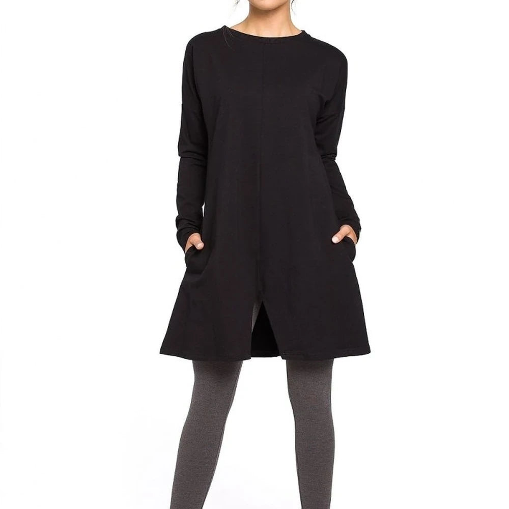 Cozy Cotton Blend Tunic with Long Sleeves