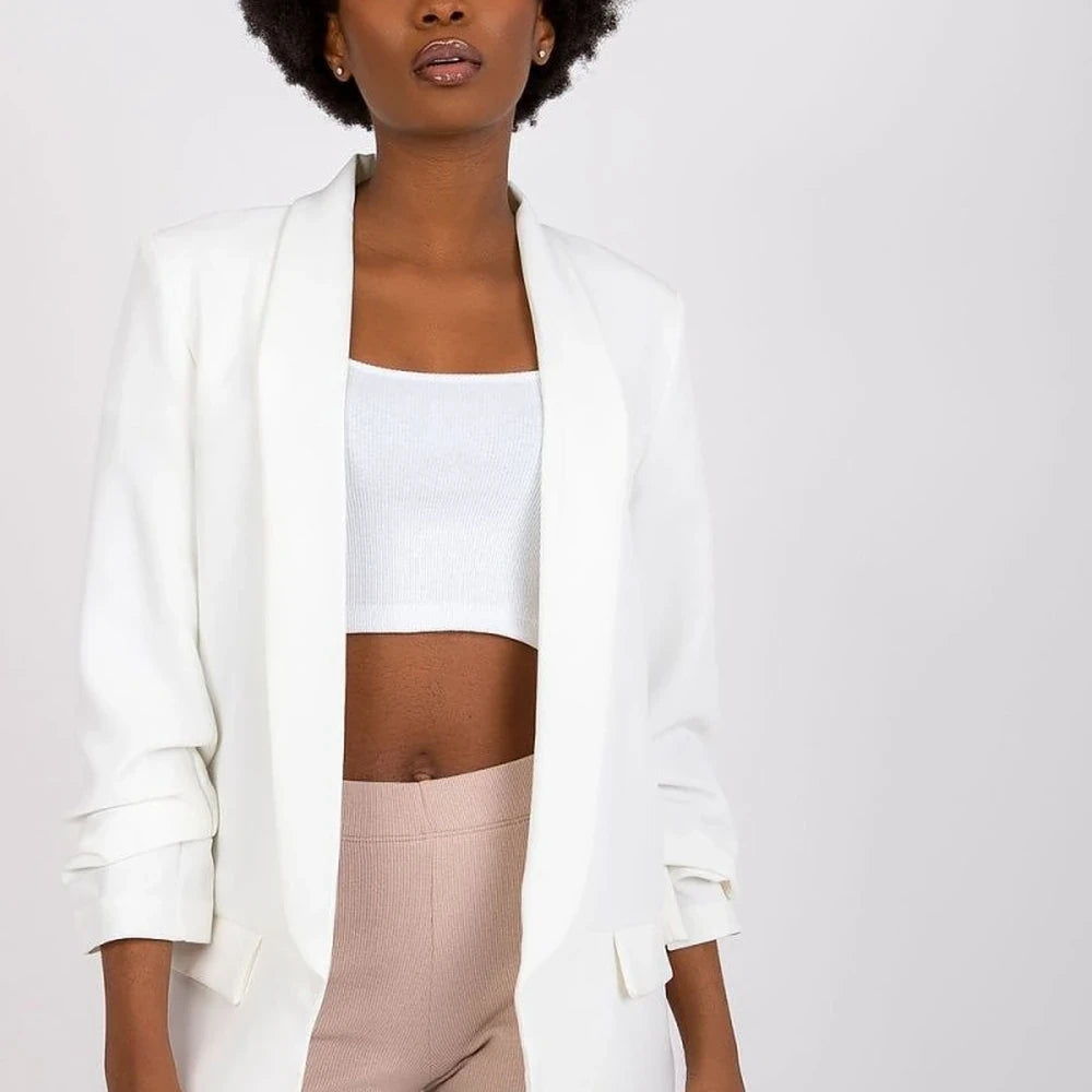 Women's Lined 3/4 Sleeve Unbuttoned Jacket
