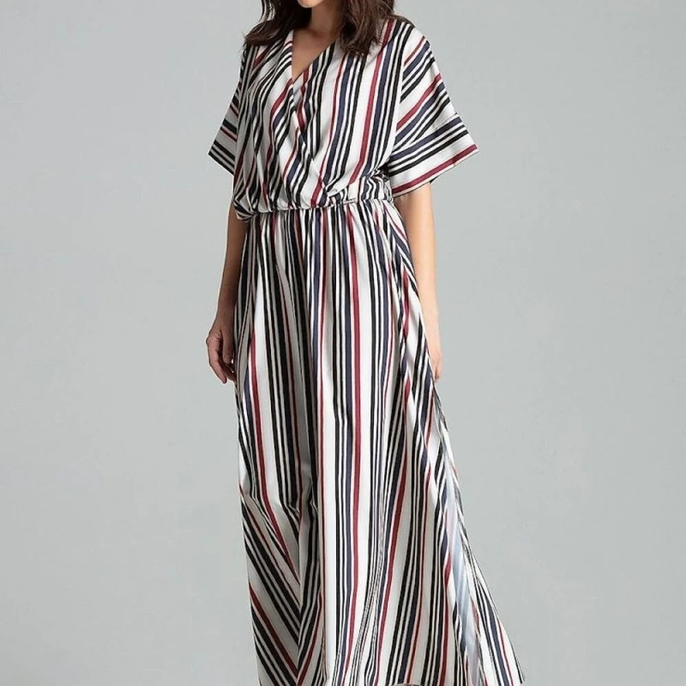 Long Floral Dress with Kimono Sleeves