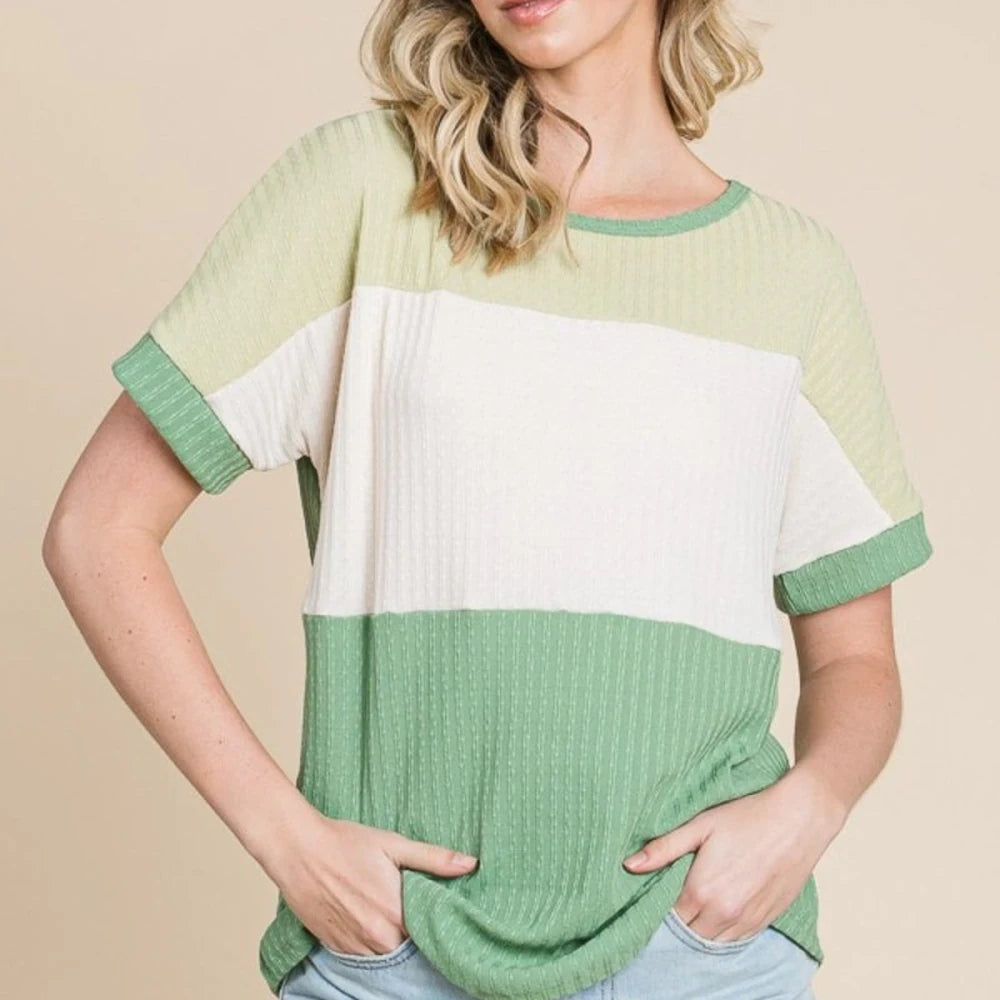 Color Block Short Sleeve T-Shirt