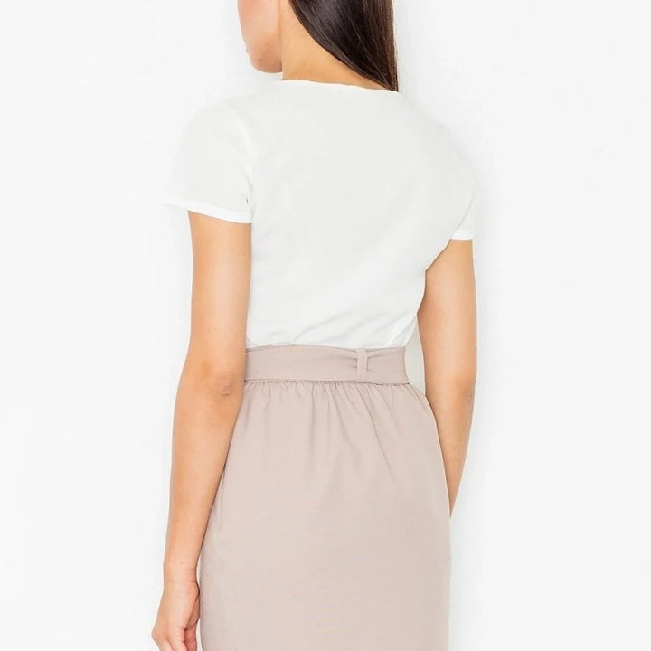 Pencil Skirt with Waist Tie - Green