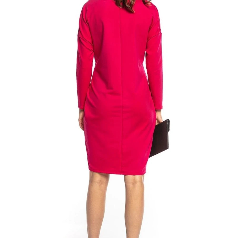 Midi Dress with Tie Belt in Cotton Knit
