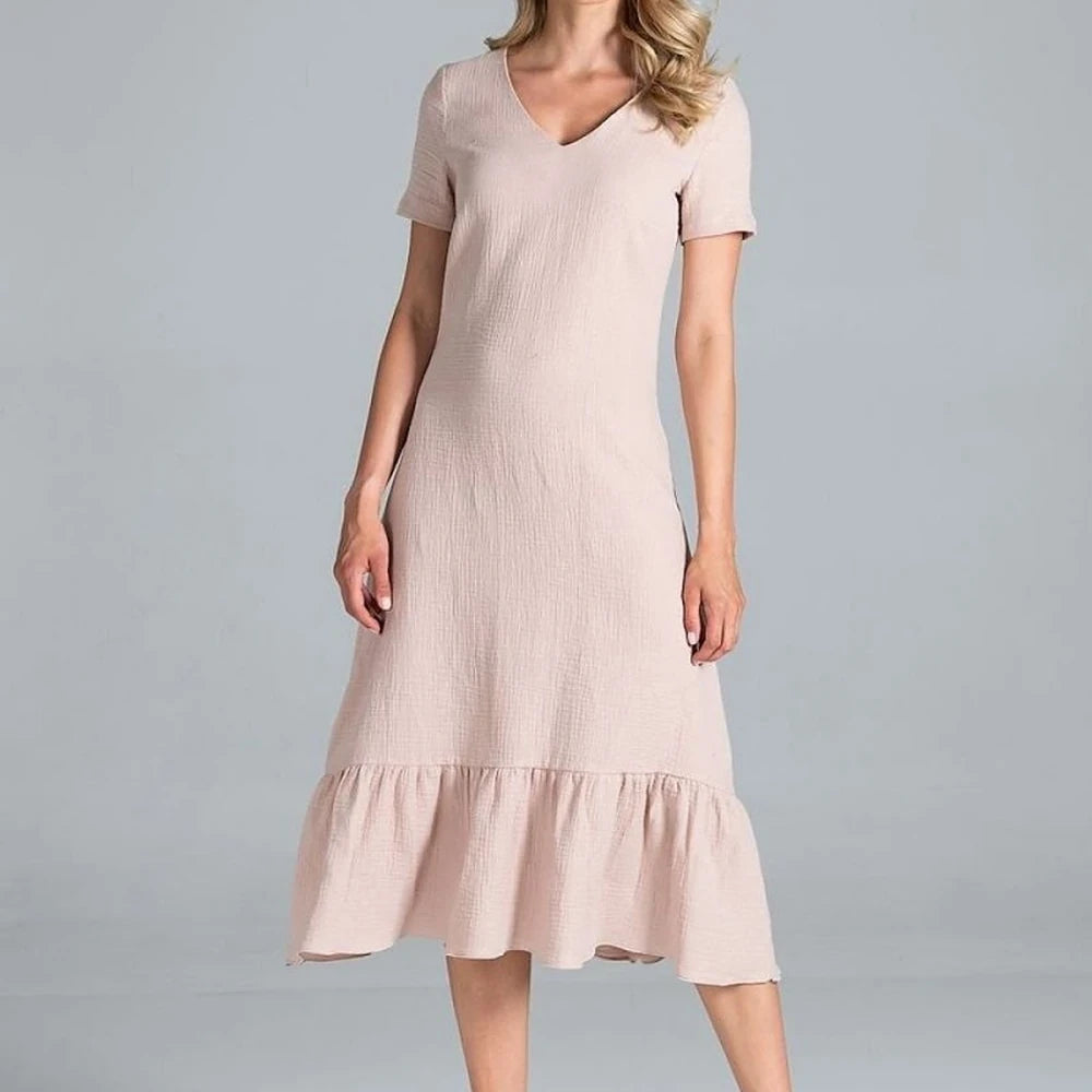 Midi Dress with Sweetheart Neckline