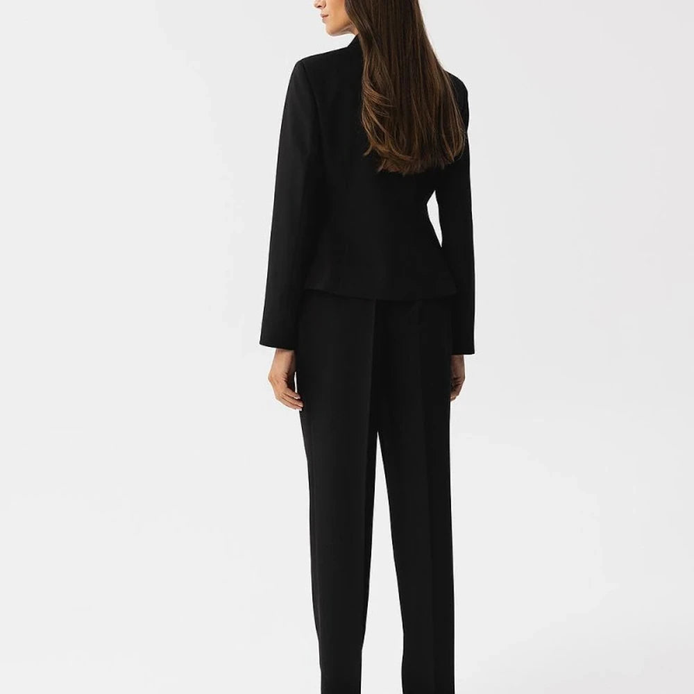 Short Asymmetrical Blazer with Single Button