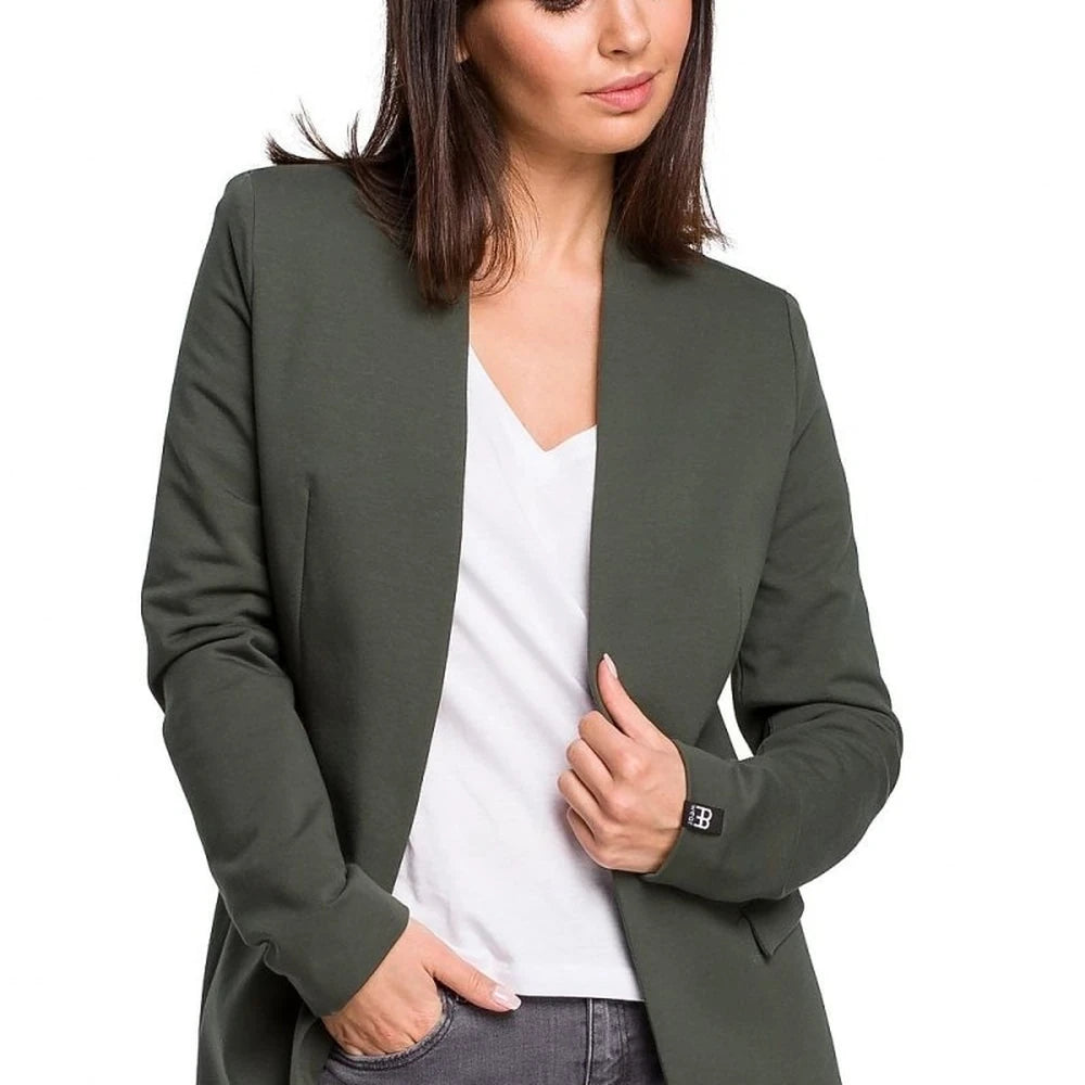 Cotton Knit Jacket with Pockets