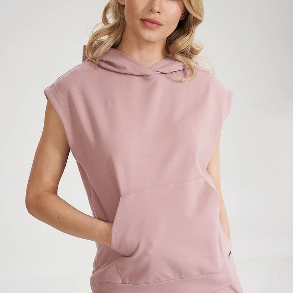 Loose Fit Cotton Spandex Hooded Sweatshirt - Yellow