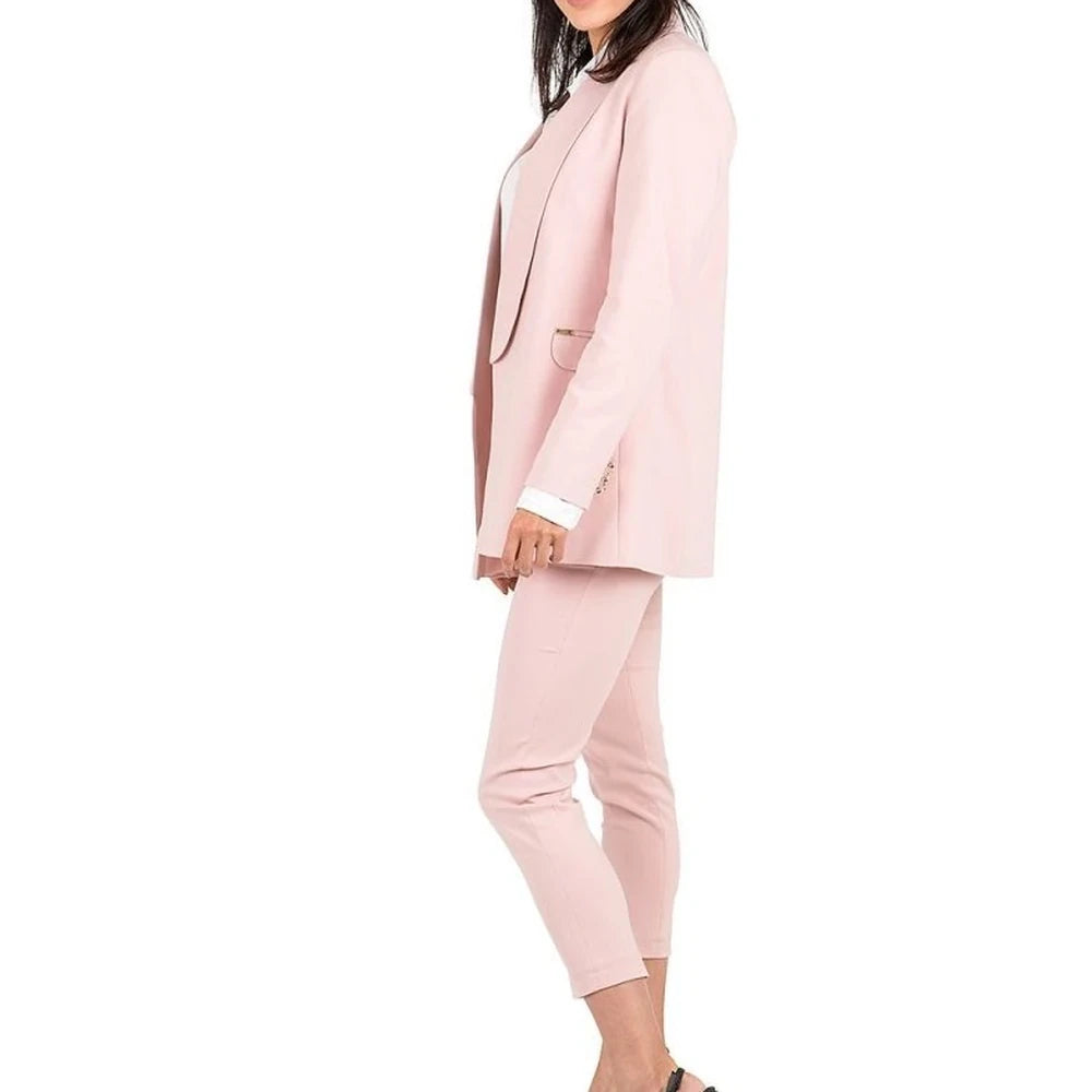 Extended Cotton Blend Jacket with Pockets