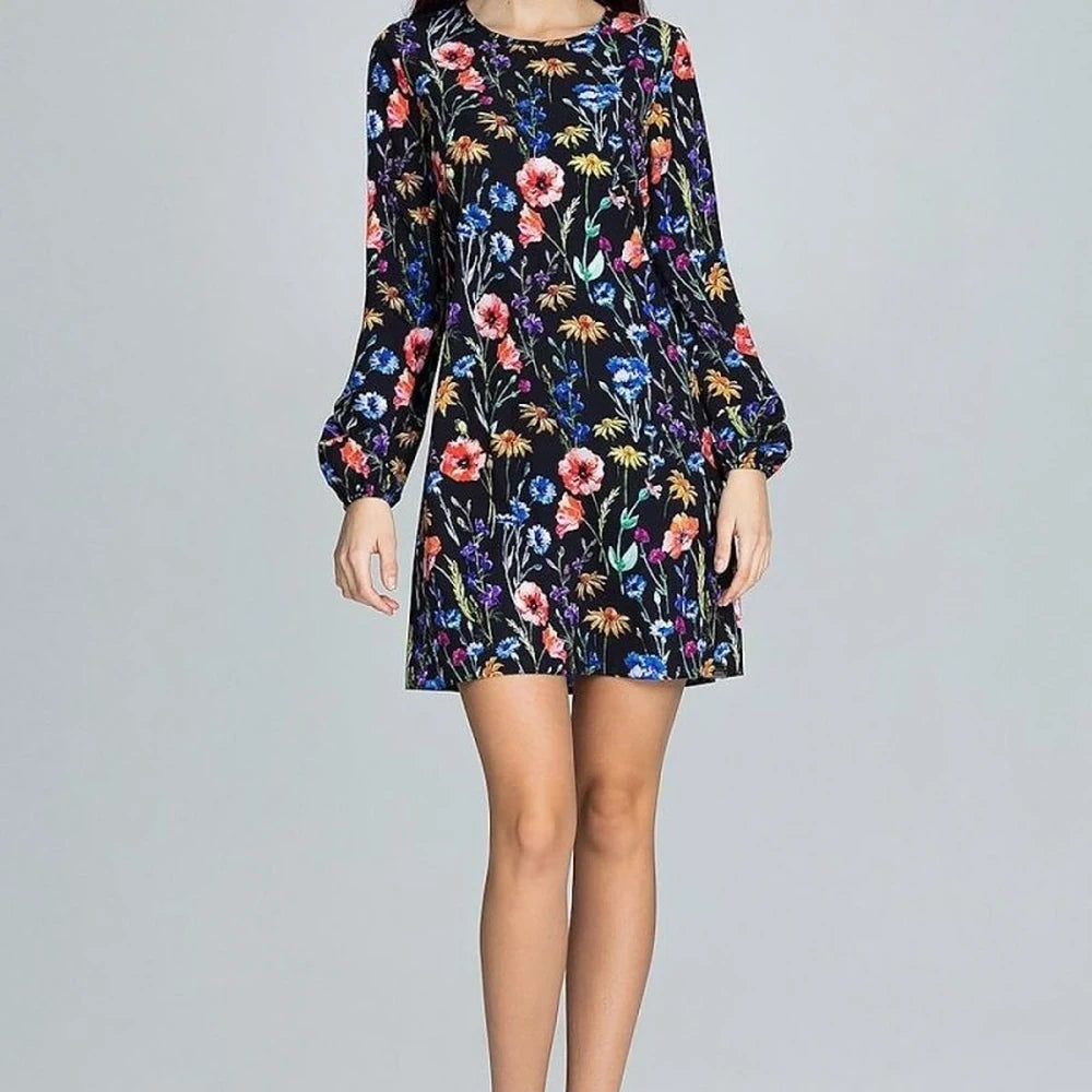 Floral Print Long Sleeve Dress