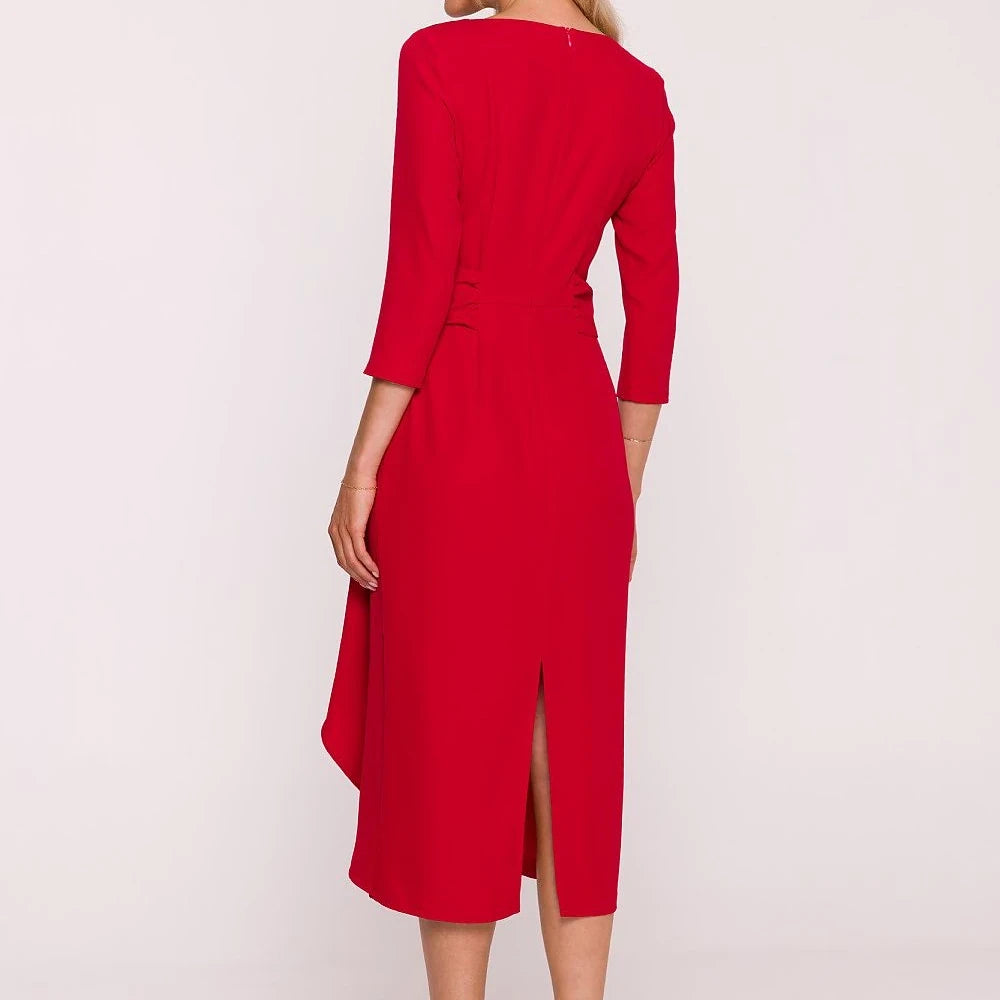 Elegant Cocktail Dress with Frill