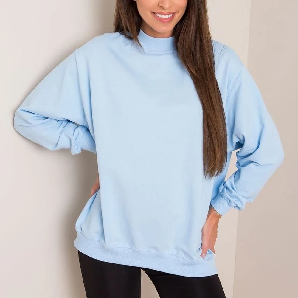 Women's Long Sleeve Stand Collar Sweatshirt