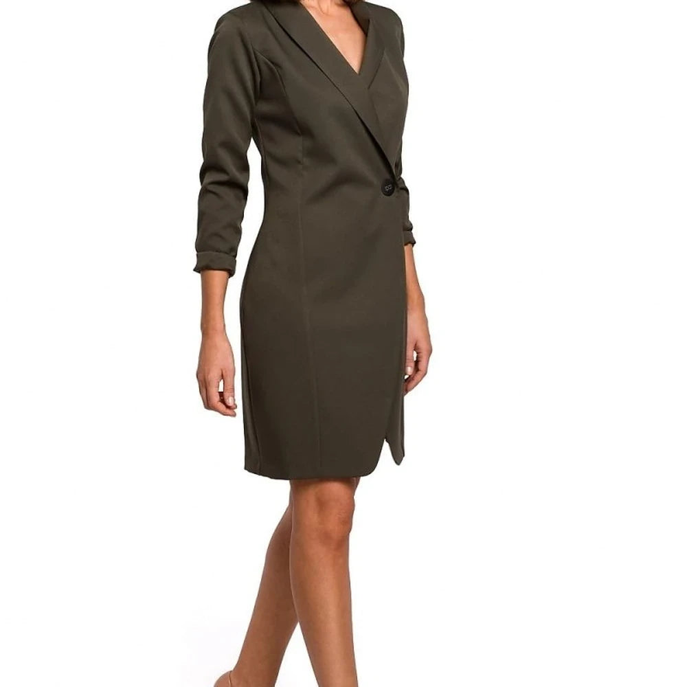 Jacket Cut Dress with Button Detail