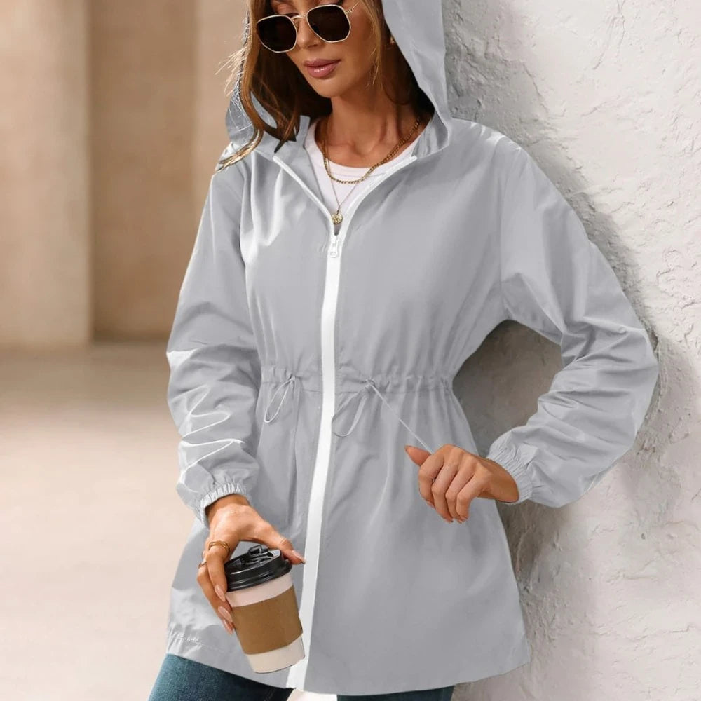 Waterproof Long Sleeve Hooded Windbreaker