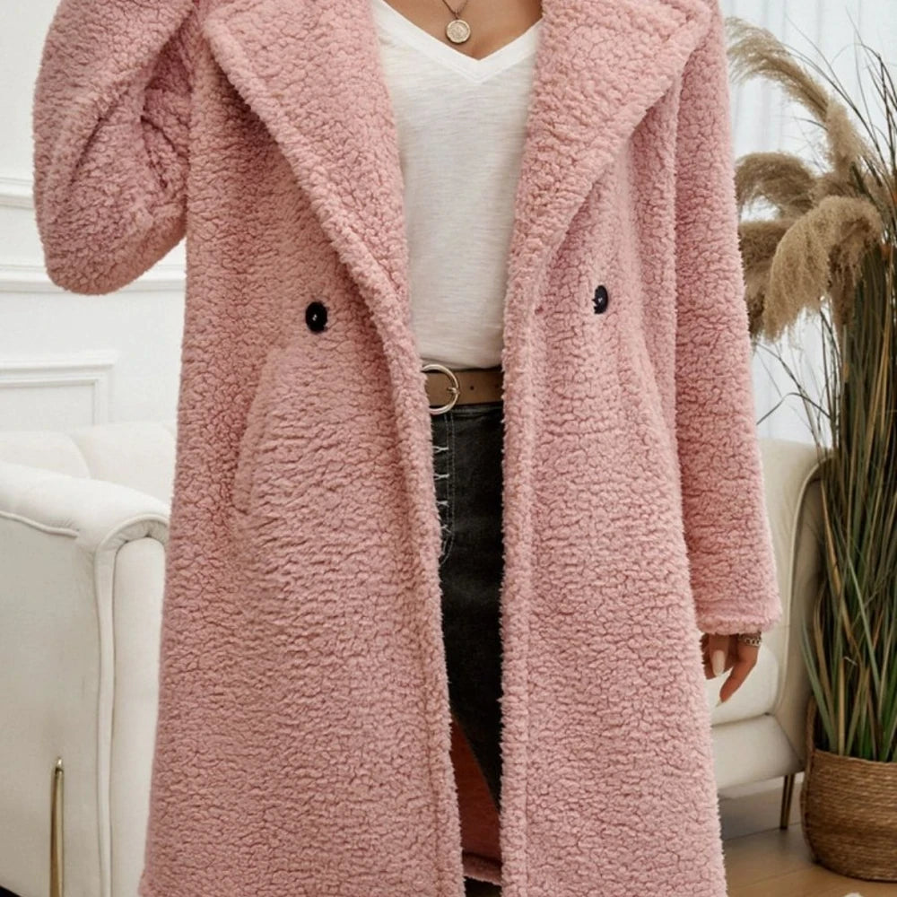 Hooded Teddy Coat with Pockets