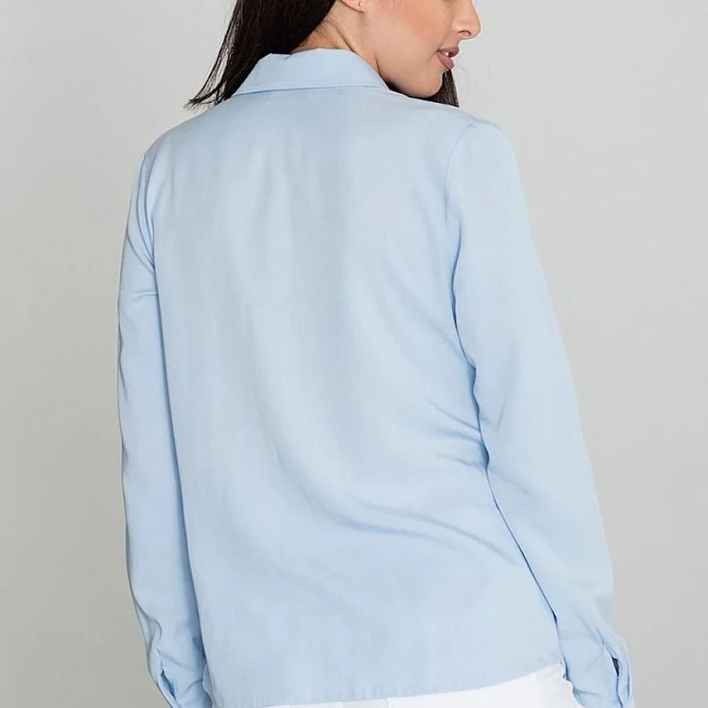 Viscose Long Sleeve Shirt with Pocket