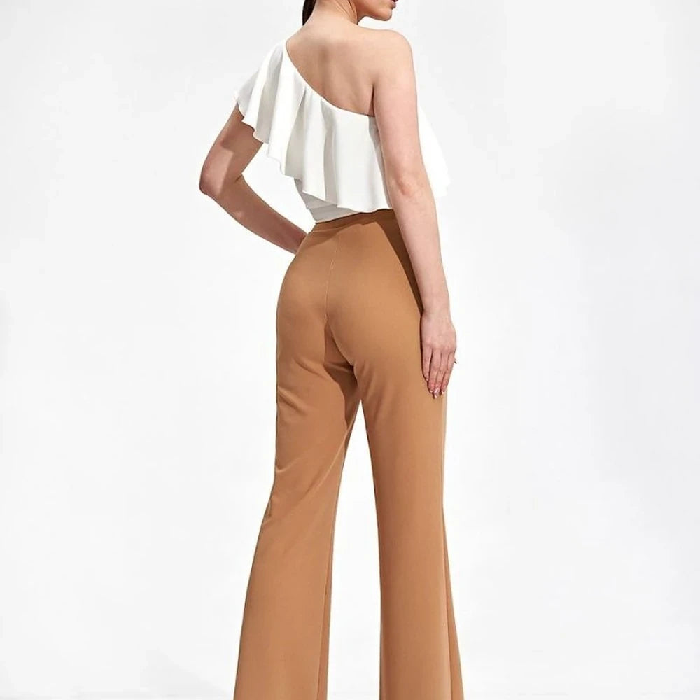 Bell-Bottomed Stretchy Trousers