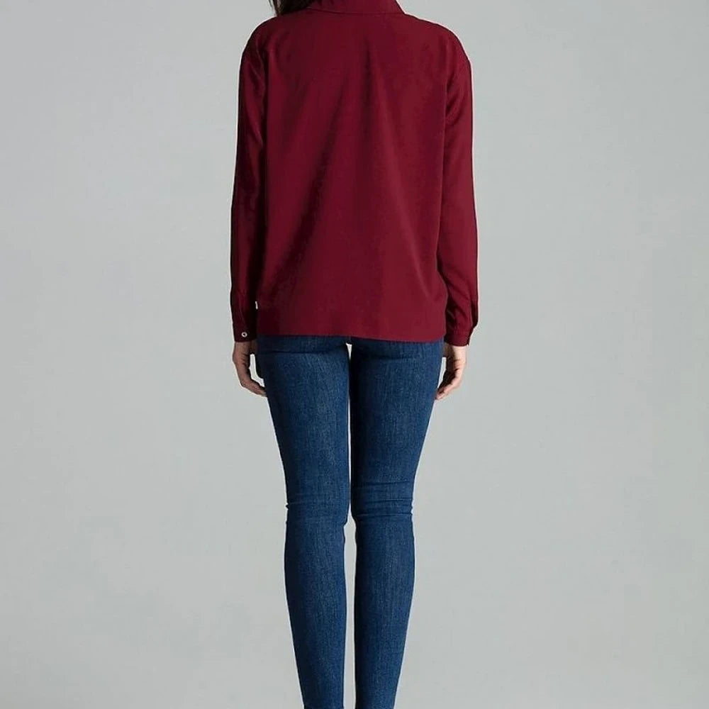Long Sleeve Button-Up Shirt with Pocket