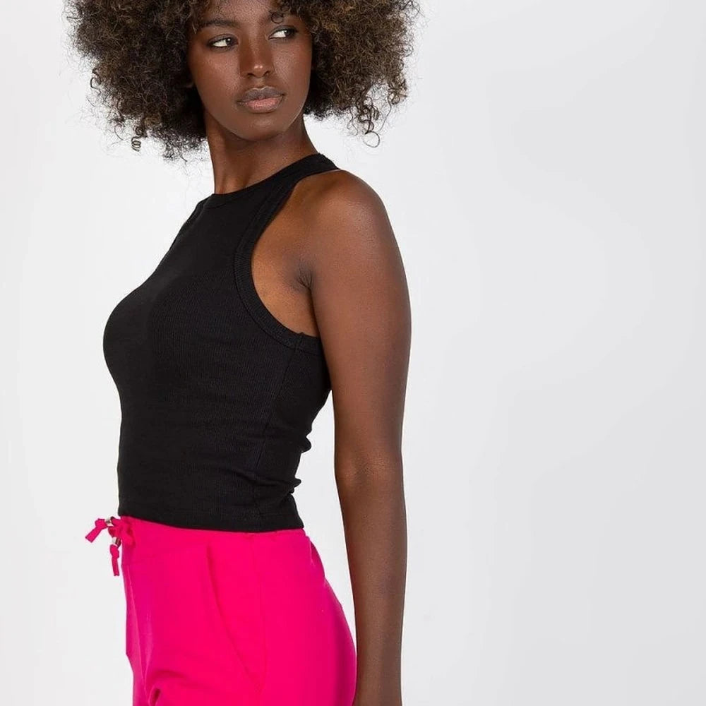 Cotton Ribbed Round Neck T-Shirt
