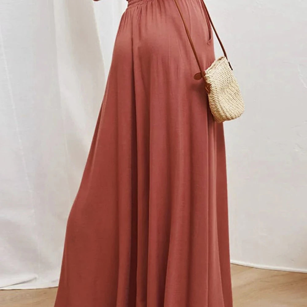 Wide Leg Drawstring Waist Pants