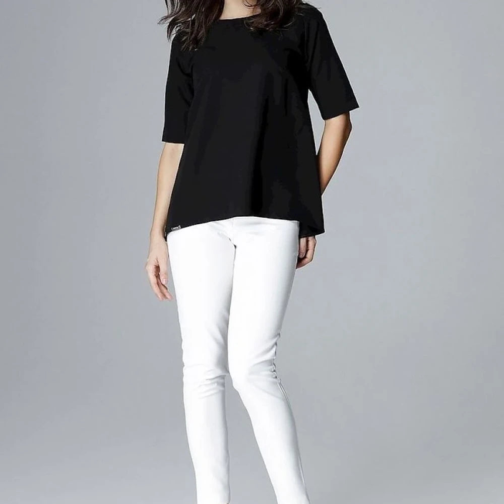 Loose Fit Blouse with Breathable Fabric