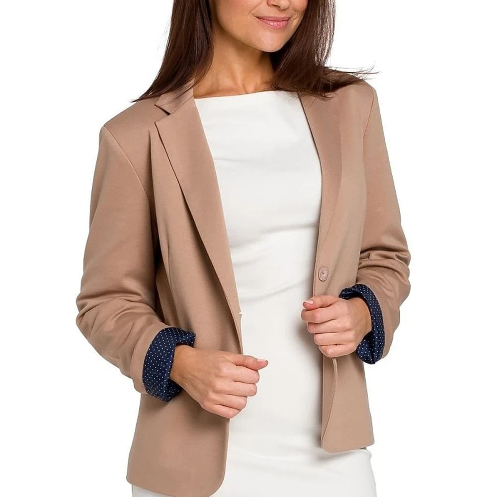 Women's Knit Blazer with Dotted Lining