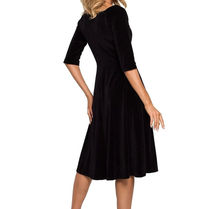 Flared Layered Midi Dress